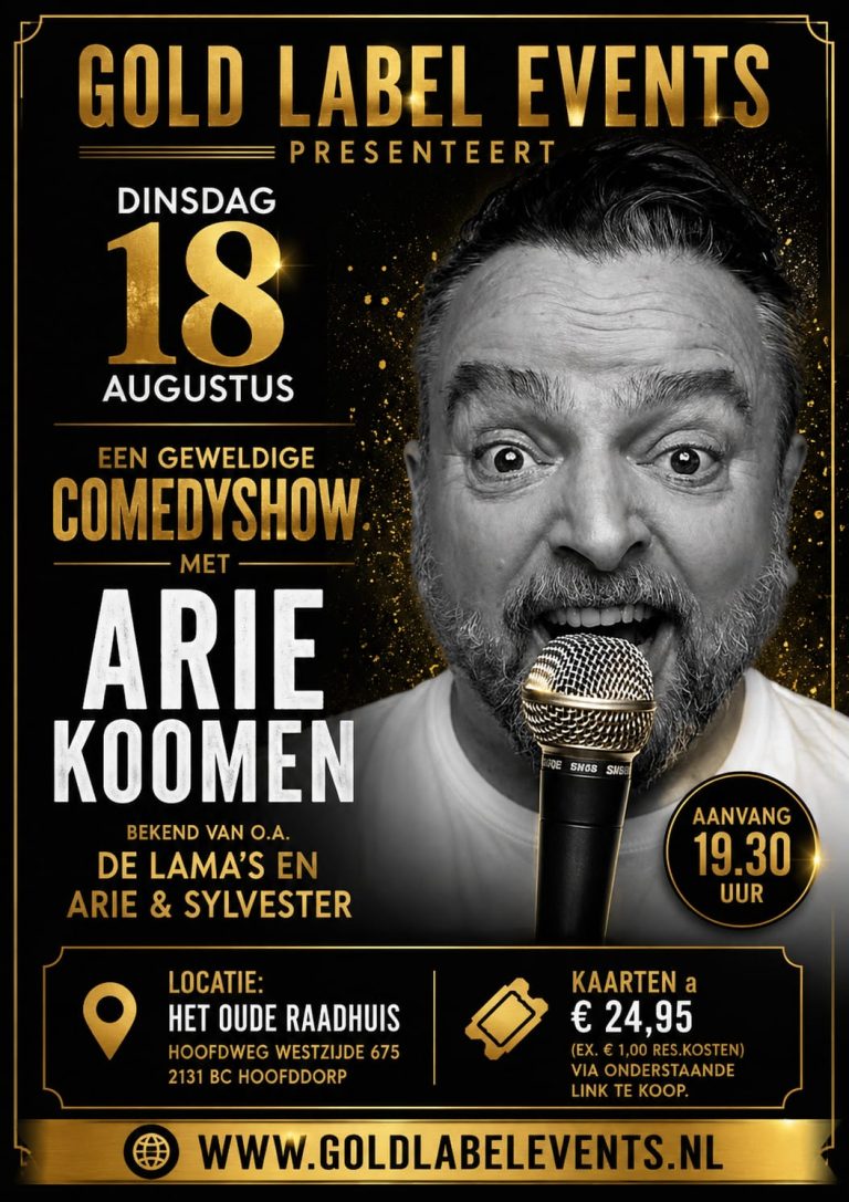 Dé Comedyavond van Hoofddorp — muziek in Hoofddorp
